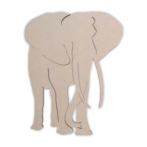 Wooden Shape Safari Elephant - Wooden Cutout, Wall Art, Home Decor, Wall Hanging, Unfinished and Available in Many Sizes