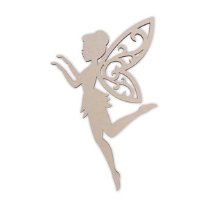 Dancing Fairy Wooden Cutout, Cutout, Wall Art, Home Decor, Wall Hanging, Unfinished and Available in Many Sizes