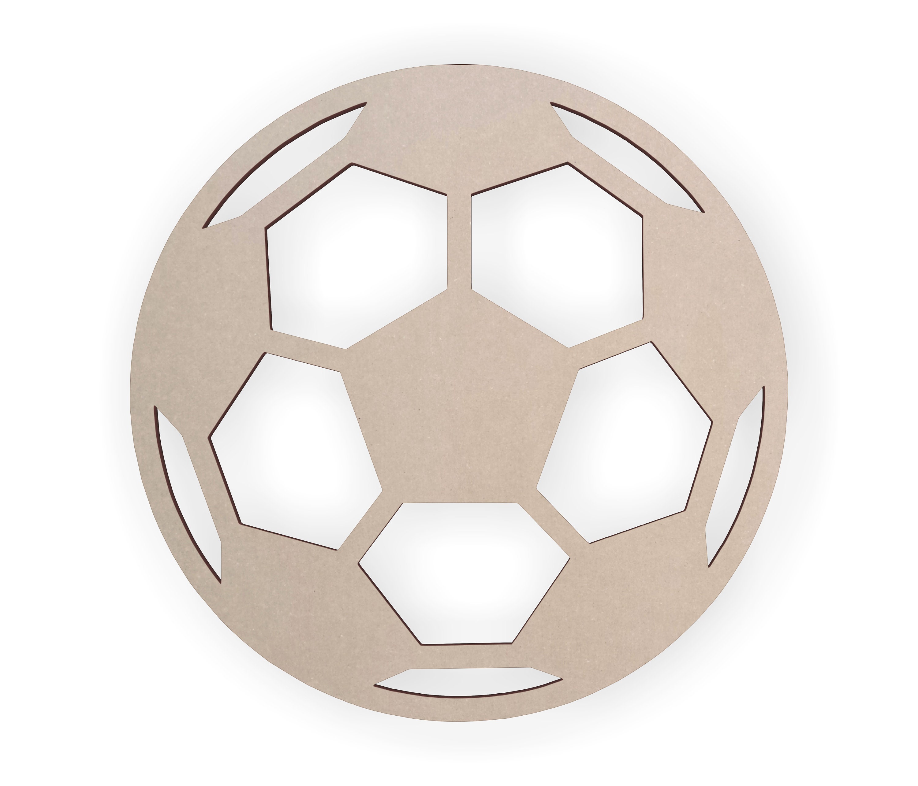 サッカーアイ切り抜き 未完成の木製サッカーボール切り抜き：スポーツ装飾 - Etsy 日本