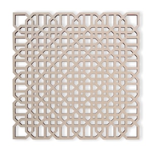 Wood Diagnal Octagon Lattice - Mandala Wall Art for Home Decor, Wall Panels, Overlays, Trellis, Privacy Screens & Yard Decor