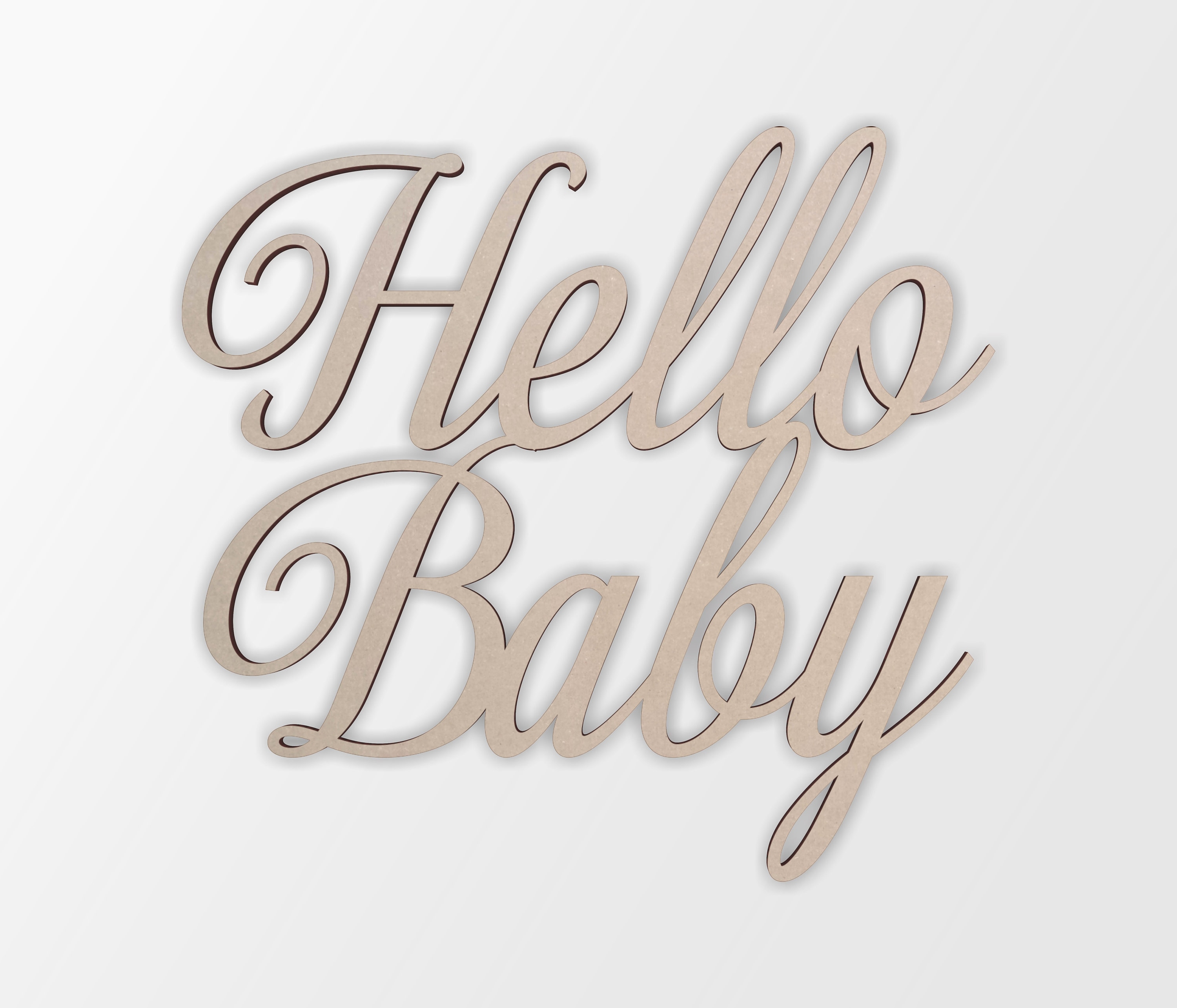 Hello baby！コラージュ素材ファブリックNo.61 Hello Baby Wood Cutout: Unfinished Baby Shower Decor - Etsy