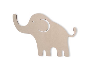 Wooden Shape Woodland Creature Elephant, Wooden Cutout, Wall Art, Home Decor, Wall Hanging, Unfinished and Available in Many Sizes
