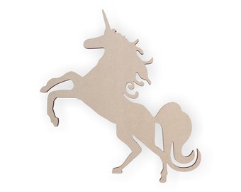 Wooden Shape Unicorn, Unicorn Cutout, Wooden Cutout, Wall Art, Home Decor, Wall Hanging, Unfinished Ready to Paint