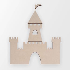 Wooden Shape Castle, Wooden Cutout, Wall Art, Home Decor, Wall Hanging, Unfinished and Available in Many Sizes