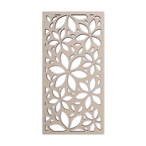 Wood Flower Pattern Lattice - Mandala Wall Art for Home Decor, Wall Panels, Overlays, Trellis, Privacy Screens & Yard Decor