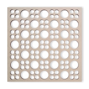 Wood Modern Circle Lattice Fretwork Panel - Mandala Wall Art for Home Decor, Wall Panels, Overlays, Trellis, Privacy Screens & Yard Decor
