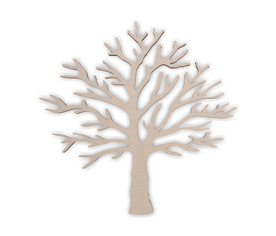 Wooden Tree Shape Cutout Home Decor Unfinished and Available in