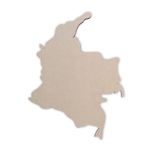 Wooden Shape of Colombia Wooden Cutout of Colombia Country Wall Art