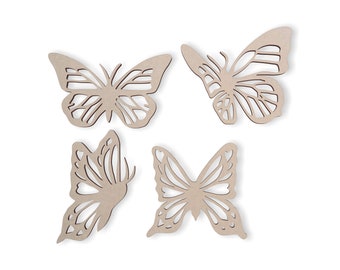 Wood Butterflies (Set of 4) | Fun DIY Decor | Little Girl Room Idea | Cutout, Home Decor, Unfinished and Available from 12 to 42 Inches Wide