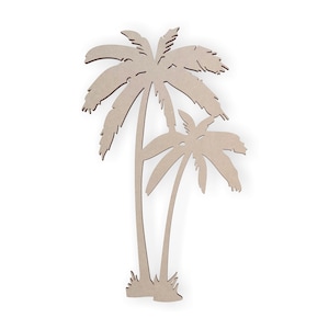 Wooden Shape Palm Tree Flourish Decor, Wooden Cutout, Home Decor, Wall Hanging, Unfinished Ready to Paint image 4