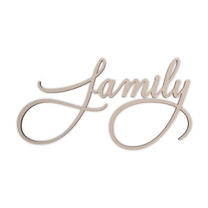 FAMILY Wall Decor Word - Cutout, Home Decor, Unfinished and Available in Many Sizes