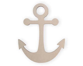 Unfinished Wooden Anchor Cutout: DIY Nautical Decor