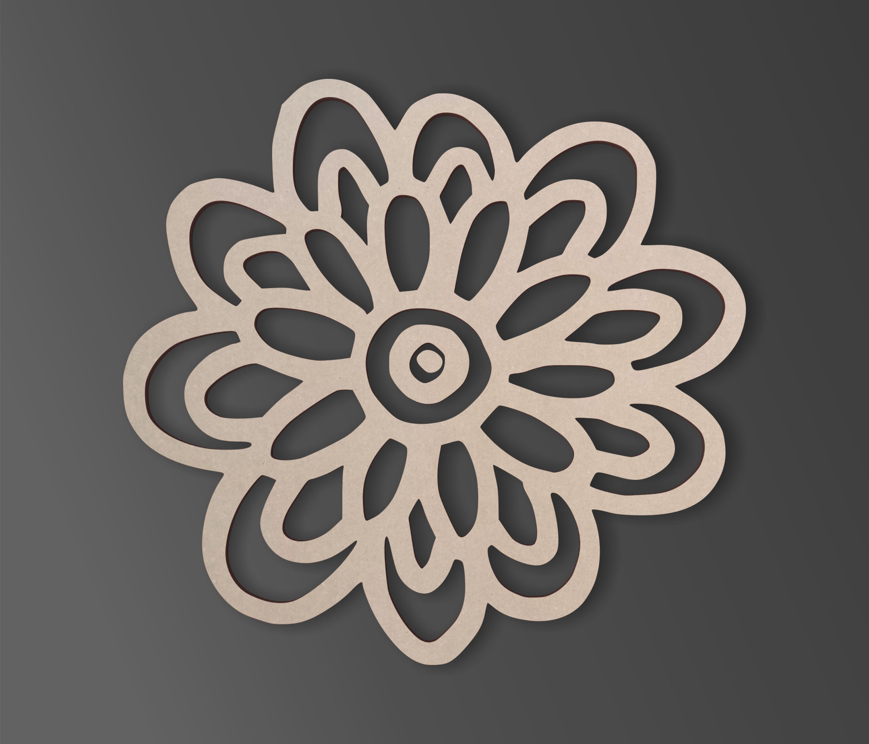 Unfinished Wooden Flower Cutout: MDF Wall Art Decor - Etsy