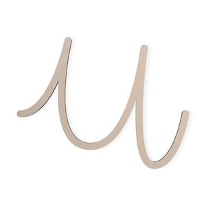 Personalized Large Wooden Letter U for DIY Projects and Decor
