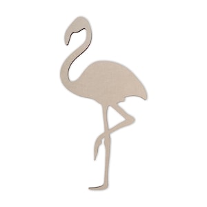Wooden Flamingo Cutout - Wooden  Cutout, Wall Art, Home Decor, Wall Hanging, Unfinished and Available in Many Sizes