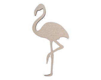 Wooden Flamingo Cutout - Wooden  Cutout, Wall Art, Home Decor, Wall Hanging, Unfinished and Available in Many Sizes