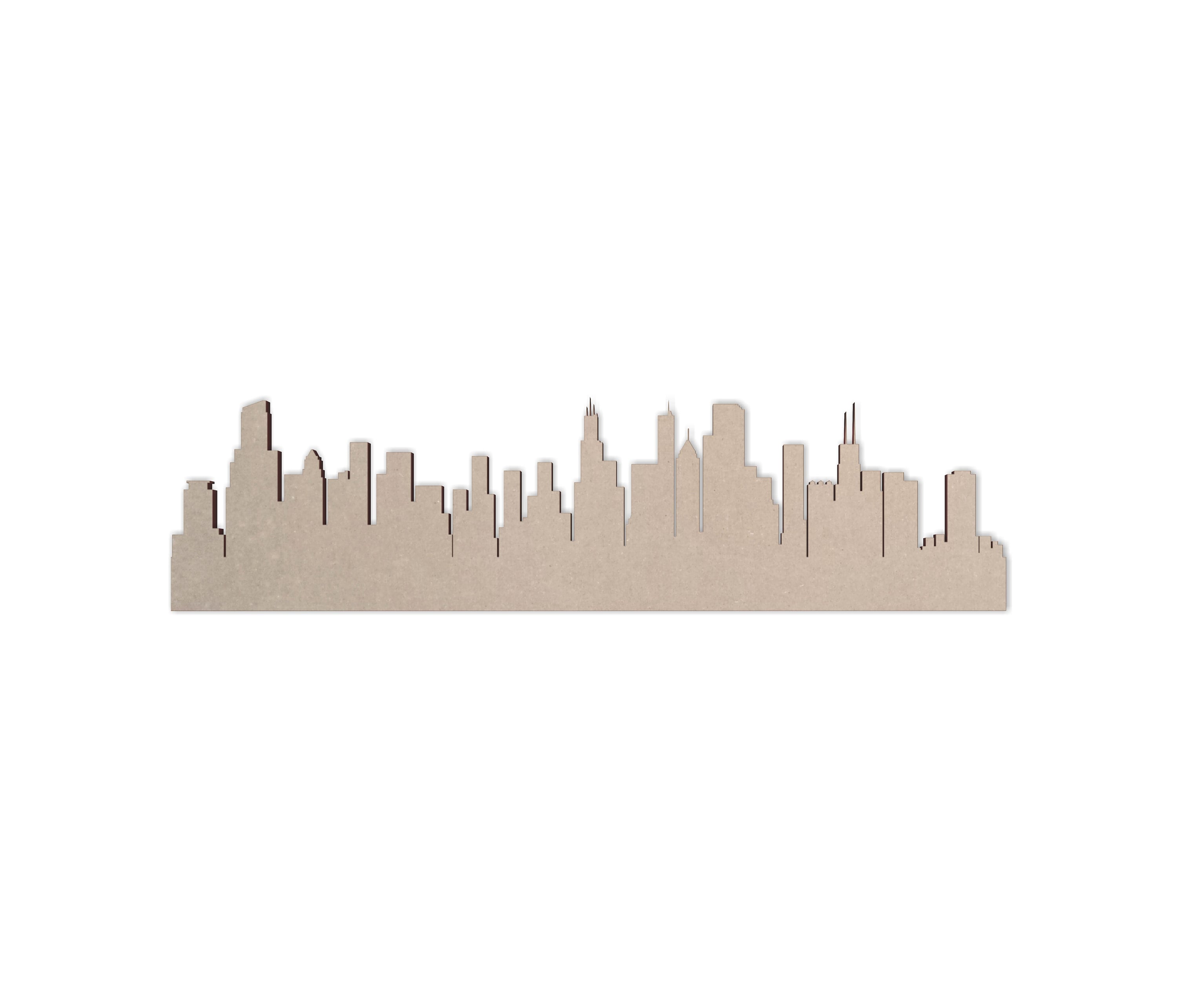 Autocollant Décalcomanie Chicago Skyline - Vinyle Découpé, Monuments Historiques, Neuf