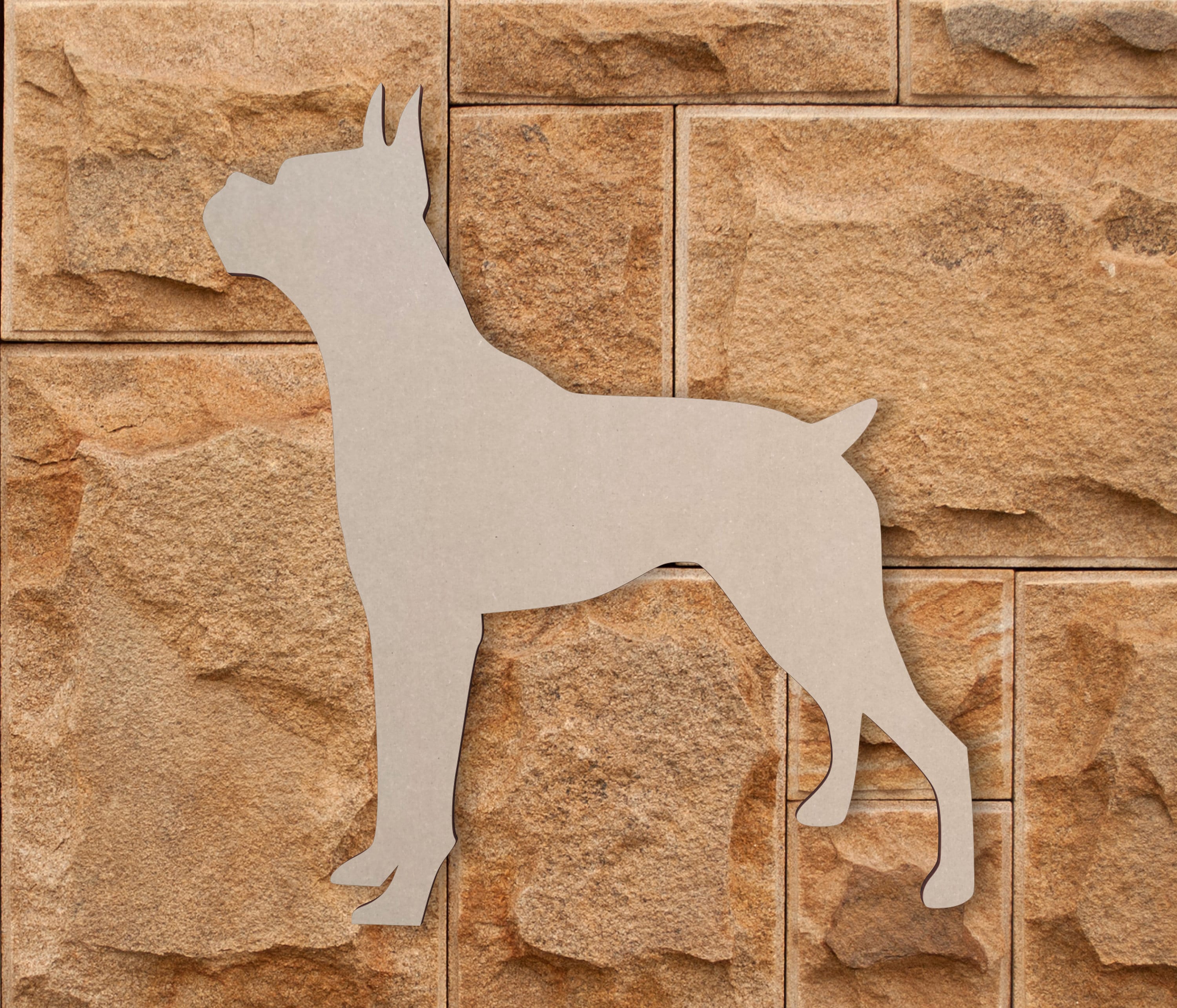 Wooden Dog Wall Art Silhouette Cutout Boxer Gift for Pet Etsy