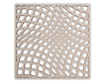 Wooden Shape Twist Lattice Pattern Overlay, Wooden Cutout, Wall Art, Home Decor, Wall Hanging, Unfinished and Available in Many Sizes