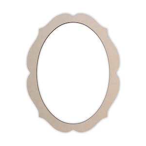 Wooden Oval Frame - Cutout, Decorative Frame, Home Decor, Unfinished Ready to Paint