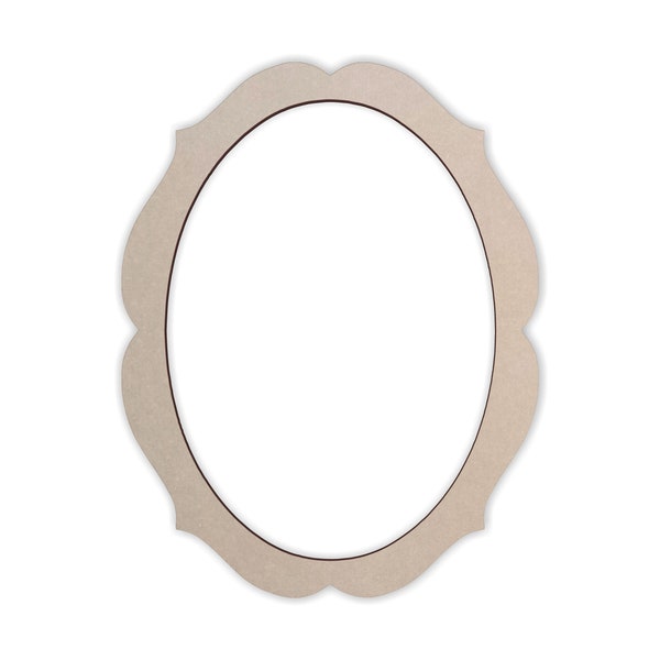 Wooden Oval Frame - Cutout, Decorative Frame, Home Decor, Unfinished Ready to Paint