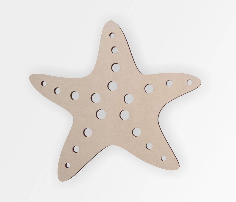 Wooden Shape Starfish Wooden Cut Out Wall Art Home Decor Etsy