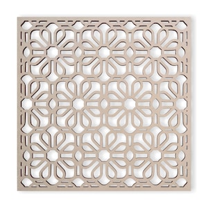 Wood Panel Flower Lattice - Mandala Wall Art for Home Decor, Wall Panels, Overlays, Trellis, Privacy Screens & Yard Decor