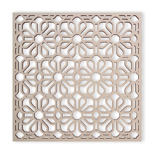 Wood Flower Panel Lattice Mandala Wall Art for Home Decor Etsy