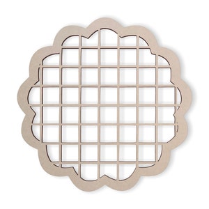 Wood Round Frame Hatch Lace Fretwork Panel - Mandala Wall Art for Home Decor, Wall Panels, Overlays, Trellis, Privacy Screens & Yard Decor