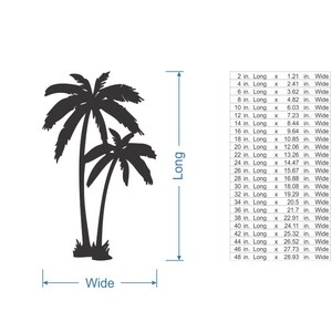 Wooden Shape Palm Tree Flourish Decor, Wooden Cutout, Home Decor, Wall Hanging, Unfinished Ready to Paint image 3