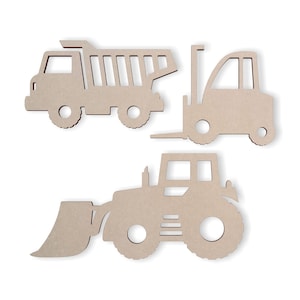 Wooden Construction Cutouts (3 Pack) | Construction Theme | Cutout, Home Decor, Unfinished and Available in Many Sizes