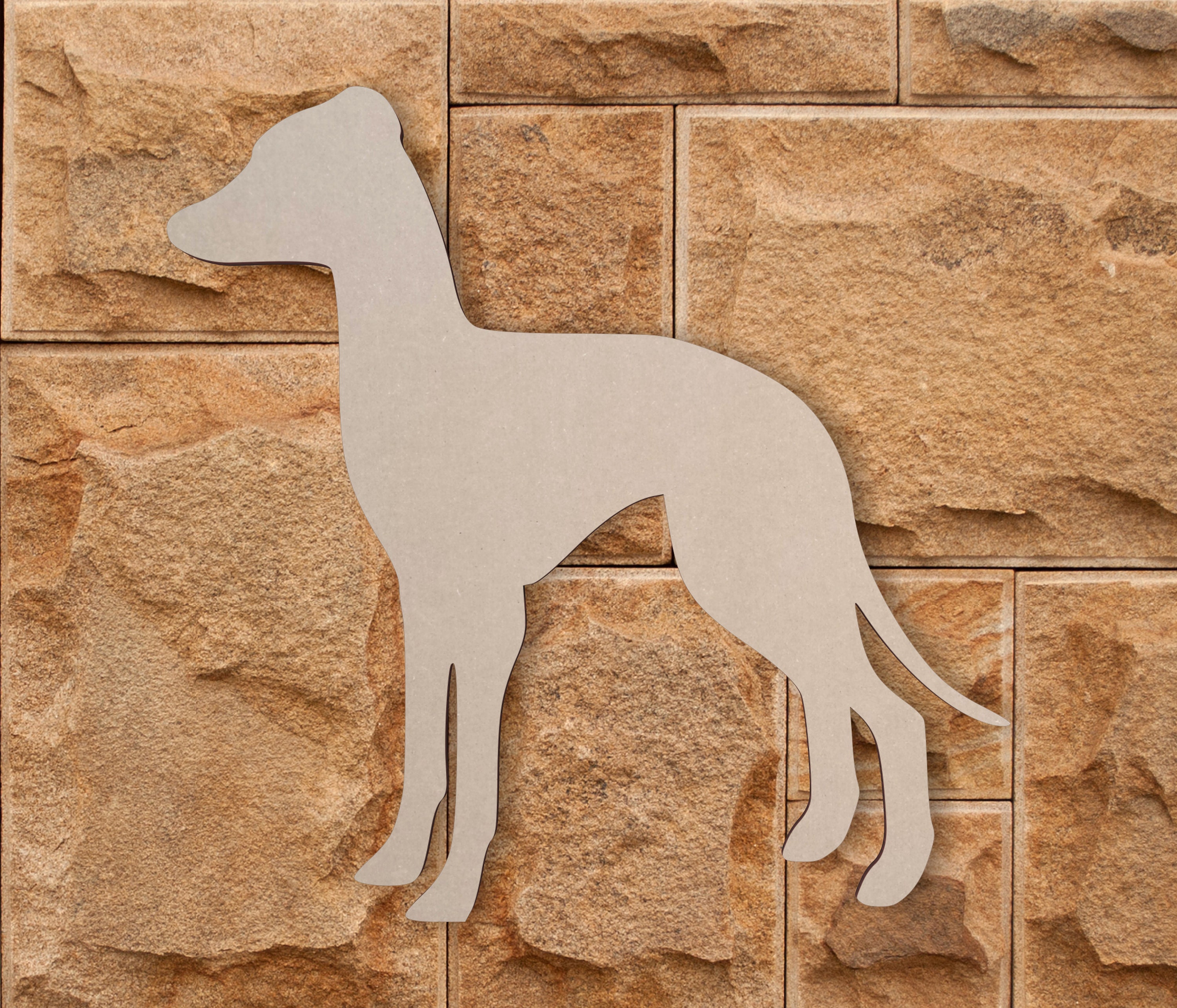 Wooden Dog Wall Art Silhouette Cutout Italian Greyhound Etsy