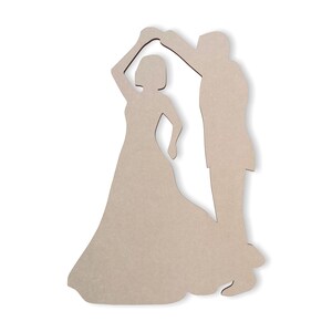 Wooden Shape Man and Woman Dancing Silhouette - Cutout, Wall Art, Home Decor, Wall Hanging, Unfinished and Available in Many Sizes