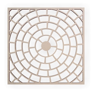 Wood Round Brickwork Fretwork Panel - Mandala Wall Art for Home Decor, Wall Panels, Overlays, Trellis, Privacy Screens & Yard Decor