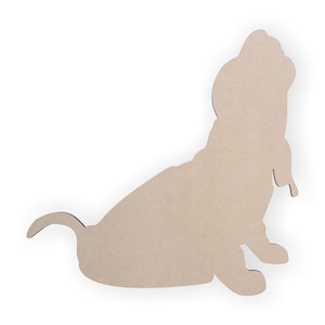 Wooden Basset Hound Cutout, Wall Hanging Dog Decor, Pet Memorial