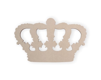Crown King Wooden Shape , Crown Cutout-  Crown Wall Art, Wall Decor, Home Decor, Wall Hanging, Unfinished and Available in Many Sizes