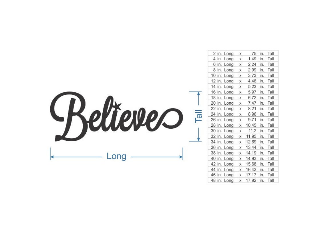 Believe Wall Decor Word Cutout Home Decor Unfinished and Etsy