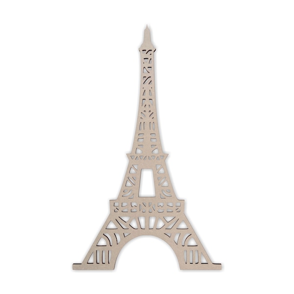 Wooden Shape Eiffel Tower, Wooden Cutout, Wall Art, Home Decor, Wall Hanging, Unfinished and Available in Many Sizes