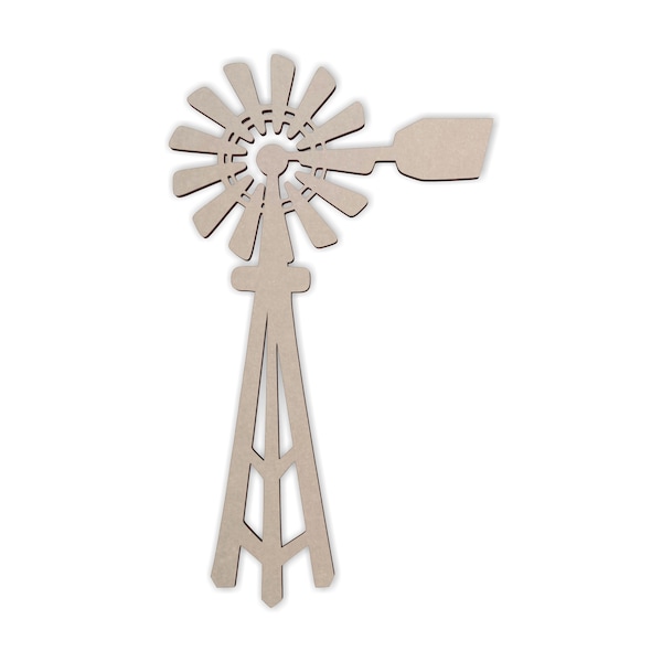 Wooden shape Wind Mill, Wooden Cutout, Wall Art, Home Decor, Wall Hanging, Unfinished and Available in Many Sizes
