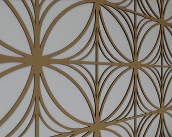 Otis Flower Wood 3D Wall Lattice Panels Wall and Ceiling Decor, Paintable