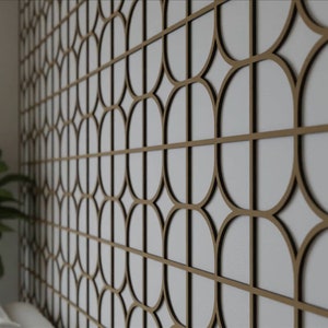 Custom Wood 3D Wall Lattice Panels Wall and Ceiling Decor, Paintable