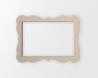 Wooden Rectangle Frame - Cutout, Home Decor, Unfinished and Available from 4 to 42 Inches Wide