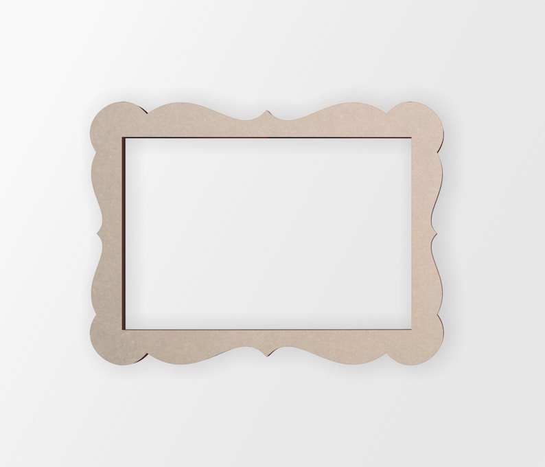 Wooden Rectangle Frame Cutout Home Decor Unfinished and Etsy