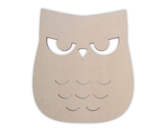 Wooden Shape Woodland Owl, Wooden Animal Cutout, Wall Art, Home Decor, Wall Hanging, Unfinished and Available in Many Sizes