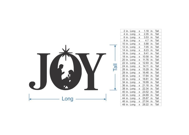 Wooden Sign joy With Manger Scene in the o - Etsy