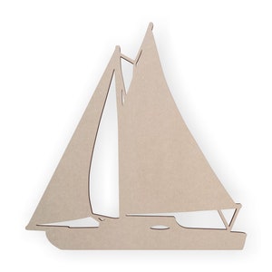Sailboat Wall Art Summer Wall Decor Beach Theme Decor Seaside Decor Sailing Club Gift Home Decor Unfinished Ready to Paint