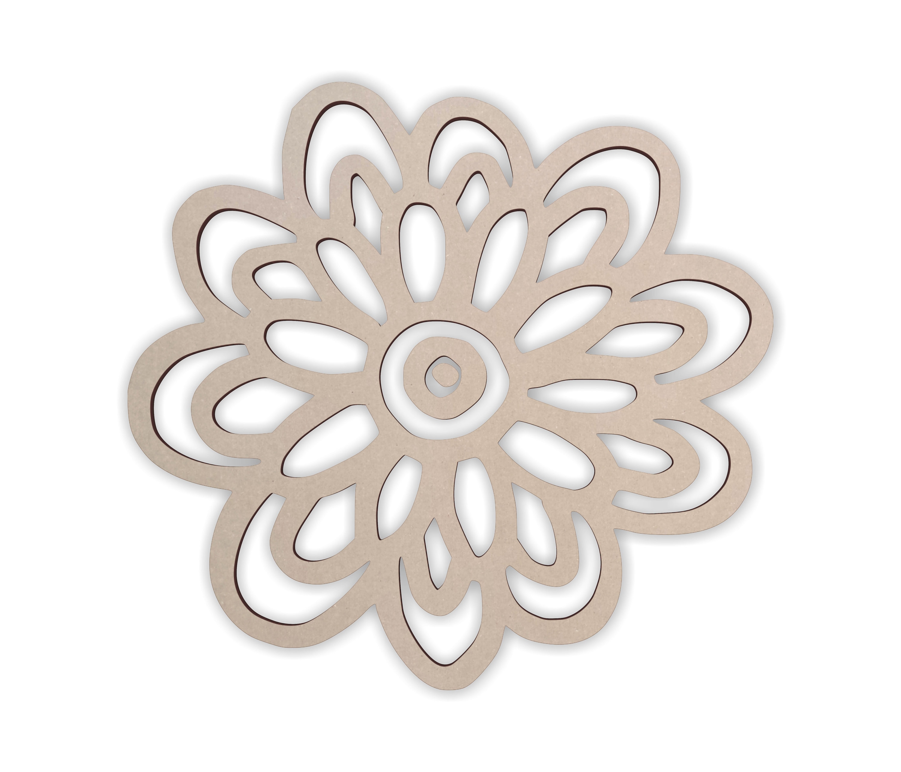 Unfinished Wooden Flower Cutout: MDF Wall Art Decor - Etsy