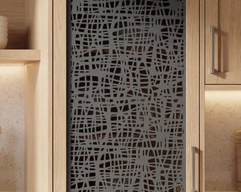 Custom Cabinet Door Insert Panel – Decorative Kitchen & Bathroom Cabinet Replacement, Easy Install, Modern Textured Panel for Home Remodel