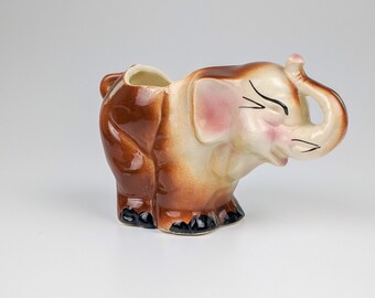 愛らしい象の陶器の手作りの小さな花瓶、花のデザイン - Etsy 日本