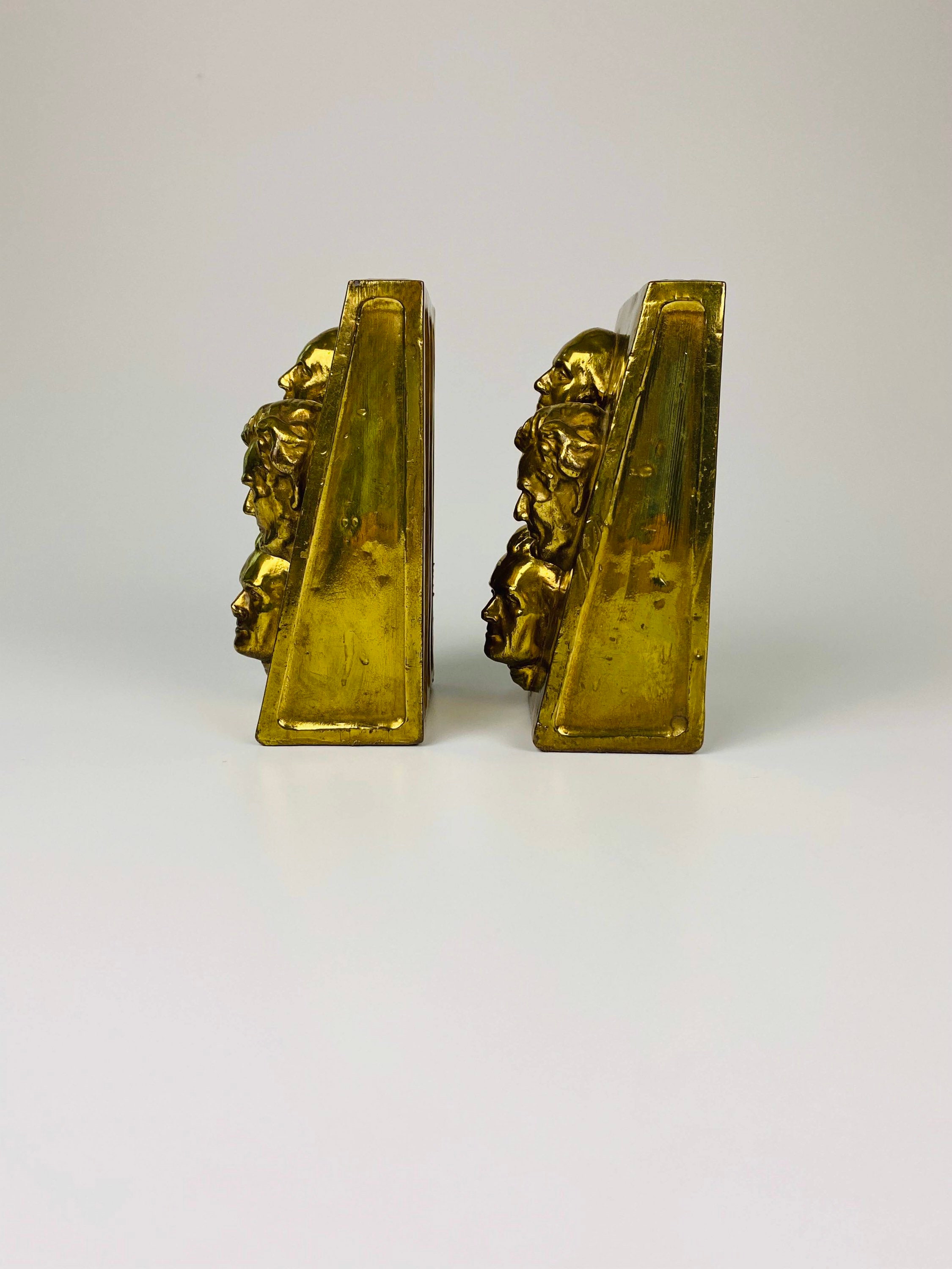 Marion Bronze Presidential Bookends Etsy
